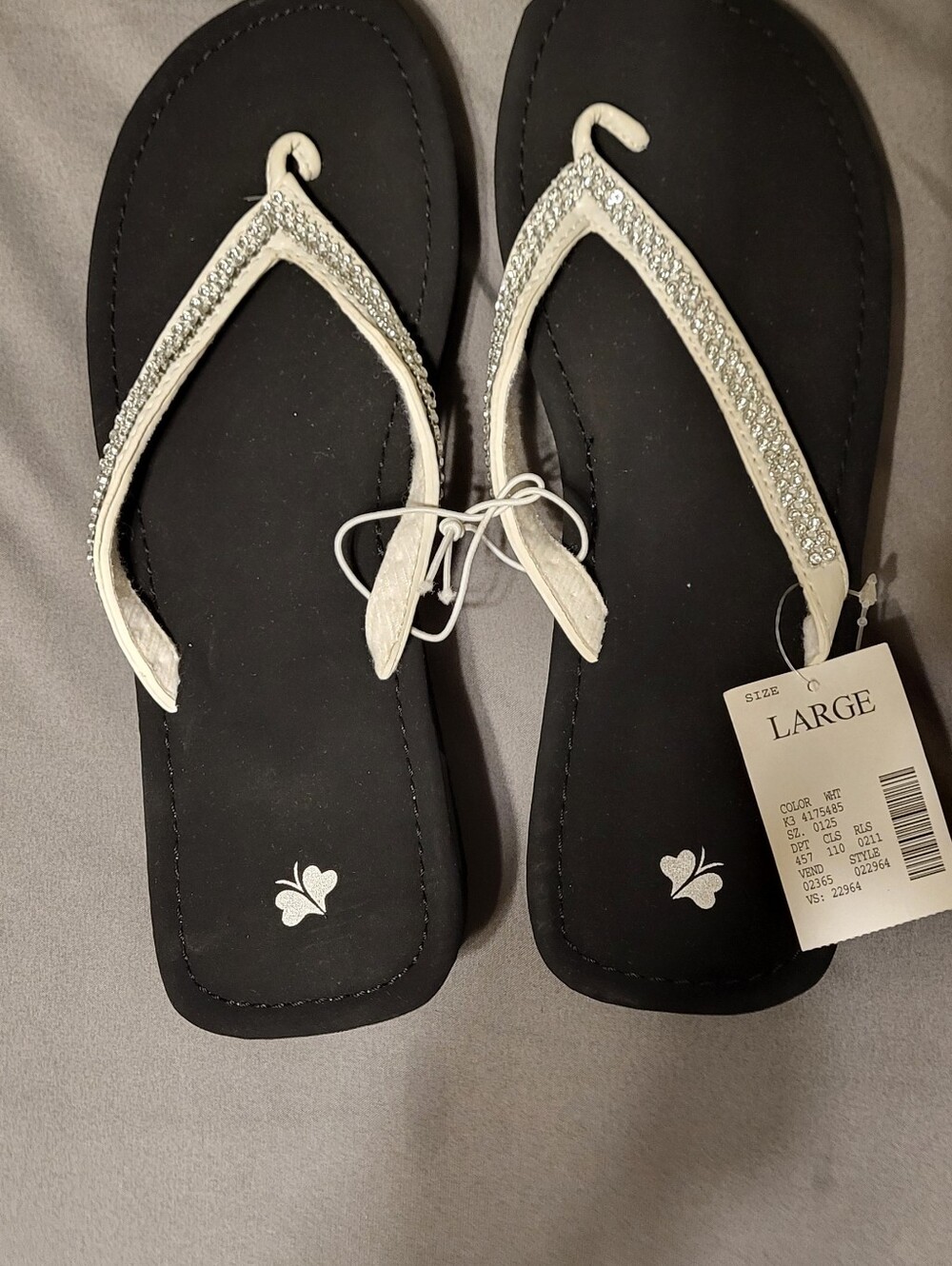 New Women’s Y2K Fashion Bug Wedge Flip Flops Size Large 9-10